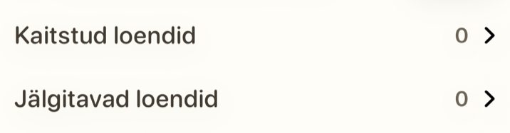 Kaitstud ja jälgitavate loendite seaded
