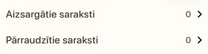 Aizsargāto un pārraudzīto sarakstu iestatījumi