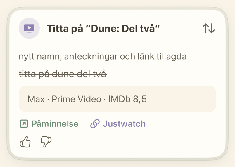 Kort för Dune: Del två med streamingtjänster